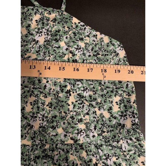 Ellos Womens Maxi Dress Plus Size L 18/20 Green Floral Boho Adjustable Straps - Picture 4 of 6